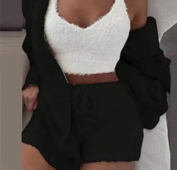 Other - Women's Winter Plush Home Wear Casual 3-Piece Pajamas